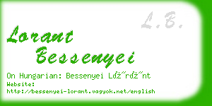 lorant bessenyei business card